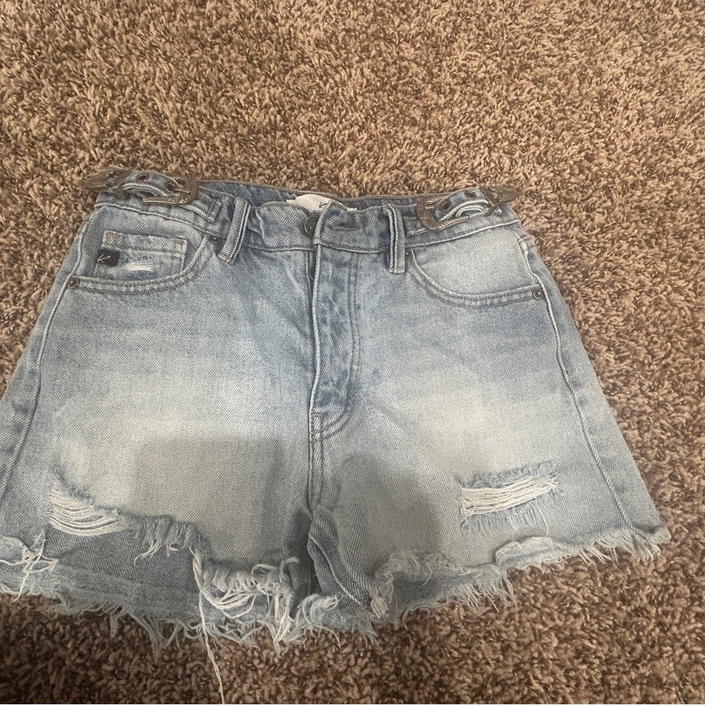 Distressed Denim Kancan Women Shorts